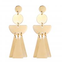 Zinc Alloy Tassel Earring, gold plated, voor vrouw, gouden, nikkel, lood en cadmium vrij, 28x70mm, Verkocht door pair