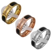 Anello di barretta in acciaio inox con strass, unisex & formato differente per scelta, nessuno, 5.50mm, Venduto da PC