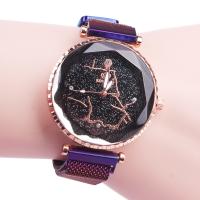 Femmes montre-bracelet, cuir PU, avec Alliage & verre, Placage de couleur d'or, pour femme, plus de couleurs à choisir, 270x35x330mm, Longueur Environ 10.6 pouce, Vendu par PC