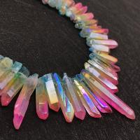 Natural Plating Quartz Beads colorful plated 24-40mm Approx 1mm Approx Sold By Strand