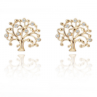 Brass Earring Tree plated & for woman & with rhinestone nickel lead & cadmium free Sold By Pair