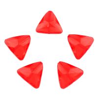 Perle acrylique, triangle, facettes, rouge, 18x20x9mm, Trou:Environ 1mm, Environ 370PC/sac, Vendu par sac