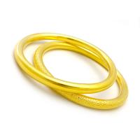 Bracelets en laiton, Placage de couleur d'or, styles différents pour le choix & pour femme, protéger l'environnement, sans nickel, plomb et cadmium, 6mm, Diamètre intérieur:Environ 60mm, Vendu par PC