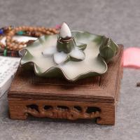 Backflow Incense Burner Porcelain green Sold By PC