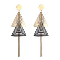 Messing Tassel Earring, plated, voor vrouw & hol, meer kleuren voor de keuze, nikkel, lood en cadmium vrij, 96x27mm, Verkocht door pair