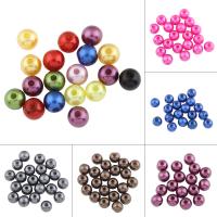 ABS plastik perle Bead, Runde, imiteret perle, flere farver til valg, 6x6mm, Hole:Ca. 1mm, Solgt af Bag