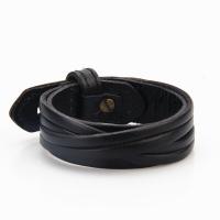 PU Cord Armbånd, Unisex, flere farver til valg, 250mmx20mm, Solgt Per Ca. 9.8 inch Strand