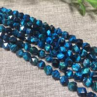 Tiger Eye Kralen, natuurlijk, DIY & verschillende grootte voor keus & gefacetteerde, Peacock Blue, Per verkocht Ca 15 inch Strand