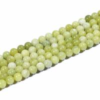 Južna Jade Perla, Krug, prirodan, možete DIY & različite veličine za izbor, zelen, 2MM, Prodano Per Približno 15 inčni Strand