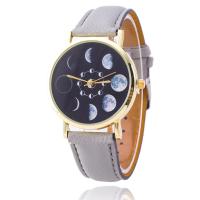 Reloj de Pulsera Unisex, Cuero de PU, con dial de aleación de cinc & Vidrio, chapado en color dorado, unisexo, más colores para la opción, 240x30x10mm, longitud aproximado 9.4 Inch, Vendido por UD