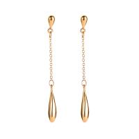 Zinc Alloy Øreringe, Teardrop, forgyldt, for kvinde, flere farver til valg, nikkel, bly & cadmium fri, 60mm, Solgt af par