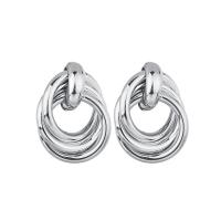 Boucle d'oreille dormeuse en alliage de zinc, Placage, pour femme, plus de couleurs à choisir, protéger l'environnement, sans nickel, plomb et cadmium, 34*25mm, Vendu par paire