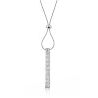 Collier en alliage de zinc Pull, avec laiton, Placage, styles différents pour le choix & pavé de micro strass & pour femme, plus de couleurs à choisir, protéger l'environnement, sans nickel, plomb et cadmium, 90mm, Vendu par Environ 27.5 pouce brin