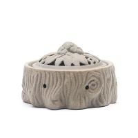 Porcelain Incense Burner portable & durable & hollow beige Sold By PC