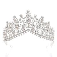 Tiaras, Sinc Alloy, plátáilte, do bridal & le rhinestone, dathanna níos mó le haghaidh rogha, nicil, luaidhe & caidmiam saor in aisce, 160mm,65mm, Díolta De réir PC