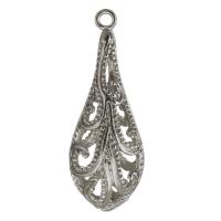 Hollow Brass Pendants silver color plated nickel lead & cadmium free Approx 2mm Approx Sold By Lot