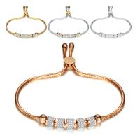 Edelstahl Schmuck Armband, mit Ton, plattiert, Schlangekette & für Frau, keine, 6mm, 2.4mm, verkauft per ca. 10.2 ZollInch Strang