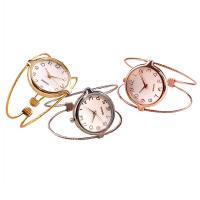 Reloj de pulsera, aleación de zinc, con Vidrio, chapado, Vintage & Estilo coreano & para mujer, más colores para la opción, libre de níquel, plomo & cadmio, 9x32mm, longitud aproximado 3.55-1.97 Inch, Vendido por UD