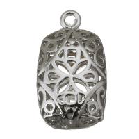 Hollow Brass Pendants silver color plated nickel lead & cadmium free Approx 1.5mm Approx Sold By Lot