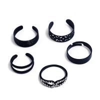 Zinklegierung Fingerring , einstellbar & für Frau & mit Strass, frei von Nickel, Blei & Kadmium, 16*16mm, 5PCs/setzen, verkauft von setzen