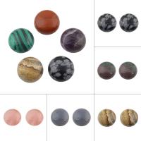 Gemstone Cabochons, Ädelsten, Flat Round, olika material för val, fler färger för val, 25x8mm, Säljs av PC