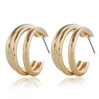 Lo zinco in lega Stud Earring, lega in zinco, placcato, per la donna, nessuno, assenza di nichel,piombo&cadmio, 16x32mm, Venduto da coppia