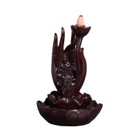 Porcelain Backflow Incense Burner, sandalwood Dubh, Snoite, Inbhuanaithe, henna, 150x150x220mm, Díolta De réir PC