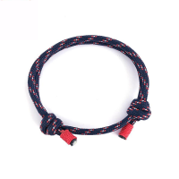 Terylene Cord Armbånd, Unisex, flere farver til valg, Længde Ca. 8 inch, 10Strands/Lot, Solgt af Lot