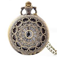 Fashion Pocket Watch, Cink ötvözet, -val Műanyag, antik sárgaréz színű krómozott, a nő & üreges, metál színű aranyozott, 45mm, Hossz Kb 19 inch, Kb 10PC-k/Lot, Által értékesített Lot