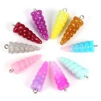 Pingente de resina, cores misturadas, 29x9mm, 10PCs/Bag, vendido por Bag