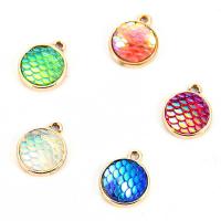 Resin Zinc Alloy Pendants with Resin gold color plated nickel lead & cadmium free Approx 2mm  Sold By Lot