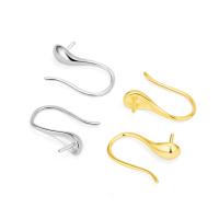 925 Sterling Silver Hook Earwire, 925 de prata esterlina, banhado, Mais cores pare escolha, 5mm, Diametro interno:Aprox 5mm, 10Pairs/Lot, vendido por Lot