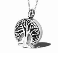 Titanium Čelik Cinerary sanduk privjesak, Tree of Life, emajl, 20x28mm, 2računala/Lot, Prodano By Lot