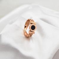 Zinklegierung Fingerring , plattiert, verschiedene Größen vorhanden & für Frau, Roségold, verkauft von PC