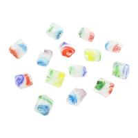 Handgemaakte Lampwork Beads, Rechthoek, Willekeurige kleur, 14x17x13mm, Gat:Ca 2mm, Ca 100pC's/Bag, Verkocht door Bag