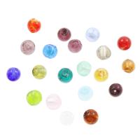 Handgemaakte Lampwork Beads, Ronde, verschillende grootte voor keus, Willekeurige kleur, Gat:Ca 1mm, Ca 100pC's/Bag, Verkocht door Bag