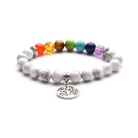 Gemstone Bracciali, pietra preziosa, with lega in zinco, Albero della vita, materiali diversi per la scelta & unisex, 8mm, Lunghezza Appross. 7.3 pollice, Venduto da PC