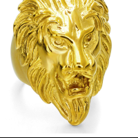 Acier titane bague, lion, Placage, normes différentes pour le choix & pour homme, plus de couleurs à choisir, Vendu par PC