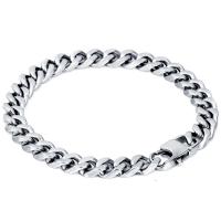 Titanium Staal Armband, voor de mens, oorspronkelijke kleur, 8mm, Per verkocht Ca 8.6 inch Strand