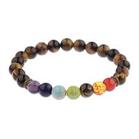 Gemstone Bracciali, pietra preziosa, Cerchio, per l'uomo, nessuno, 8mm, Venduto per 7.9 pollice filo