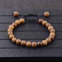 Hout Armband, met Edelsteen & Zinc Alloy, verschillende stijlen voor de keuze & voor de mens, 8mm, Per verkocht 9.8 inch Strand