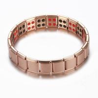 Titanium Staal Armband, plated, elastische & uniseks, meer kleuren voor de keuze, 195*13mm, Per verkocht Ca 7.6 inch Strand