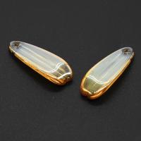 Crystal Privjesci, Kristal, šarene pozlaćen, Topaz, 9x25x4mm, 100računala/Lot, Prodano By Lot