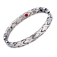 Rustfrit stål smykker Armbånd, Stainless Steel, forgyldt, Unisex, flere farver til valg, nikkel, bly & cadmium fri, 205*7mm, Solgt Per Ca. 8 inch Strand