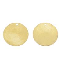 Mässing Smycken Hängen, Flat Round, olika storlek för val, guld, nickel, bly och kadmium gratis, 20x20x1mm, Hål:Ca 1mm, Säljs av Bag