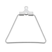 Componente di orecchino Hoop in acciaio inox, Motivo geometrico, colore originale, 28x26.50x2mm, Foro:Appross. 1mm, Appross. 100PC/lotto, Venduto da lotto