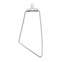 Componente di orecchino Hoop in acciaio inox, Motivo geometrico, colore originale, 19x45x1.50mm, Foro:Appross. 1mm, Appross. 100PC/lotto, Venduto da lotto