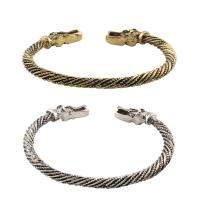 aleación de zinc Brazalete, chapado, ajustable & para mujer & ennegrezca, más colores para la opción, 23*11mm, agujero:aproximado 7.5mm, Vendido por Sarta