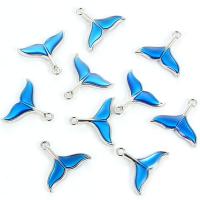 Zinc Alloy Enamel Pendants Mermaid tail plated nickel lead & cadmium free 18-20mm Approx 1mm  Sold By Bag