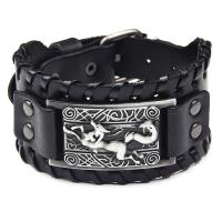 Kunstleer Armband, met Zinc Alloy, plated, punk stijl & voor de mens, meer kleuren voor de keuze, 275x40mm, Verkocht door PC